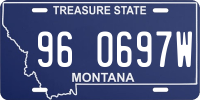 MT license plate 960697W