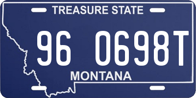 MT license plate 960698T