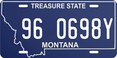MT license plate 960698Y