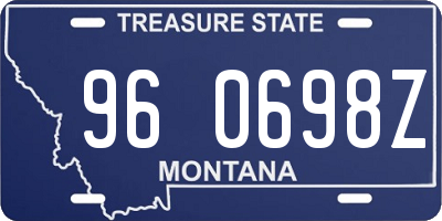 MT license plate 960698Z