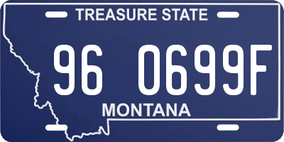 MT license plate 960699F