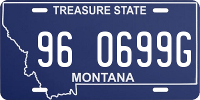 MT license plate 960699G