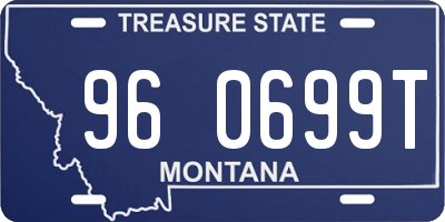 MT license plate 960699T
