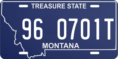 MT license plate 960701T