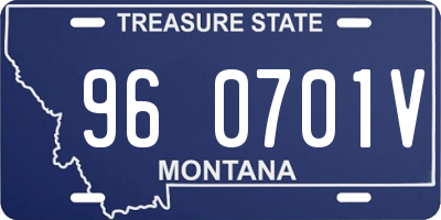 MT license plate 960701V