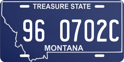 MT license plate 960702C