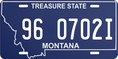 MT license plate 960702I
