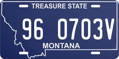 MT license plate 960703V