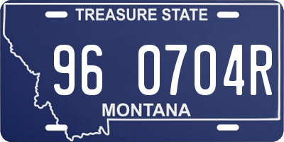 MT license plate 960704R