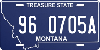 MT license plate 960705A