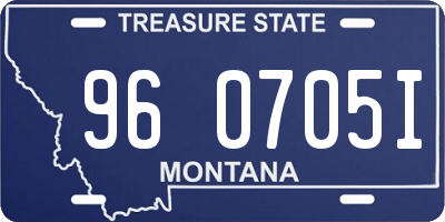 MT license plate 960705I