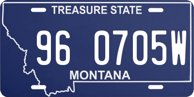 MT license plate 960705W