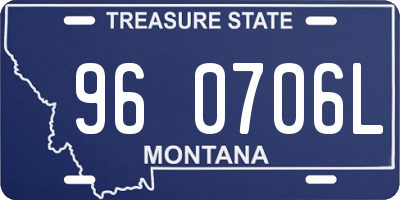 MT license plate 960706L