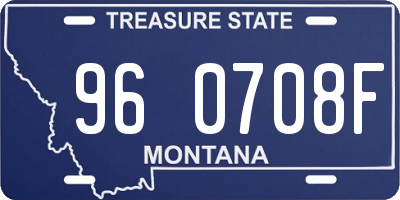 MT license plate 960708F