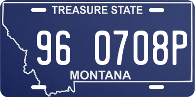 MT license plate 960708P