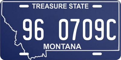 MT license plate 960709C