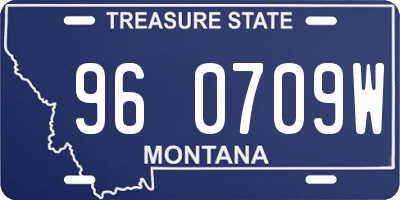 MT license plate 960709W