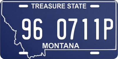 MT license plate 960711P