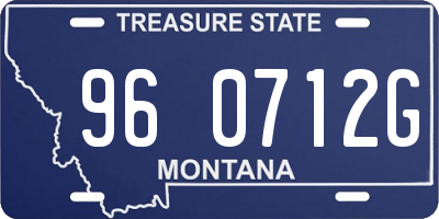 MT license plate 960712G