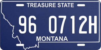 MT license plate 960712H