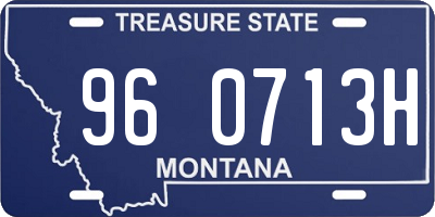 MT license plate 960713H