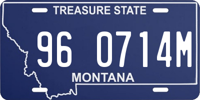 MT license plate 960714M