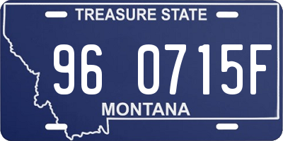 MT license plate 960715F