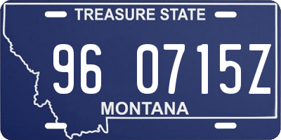 MT license plate 960715Z