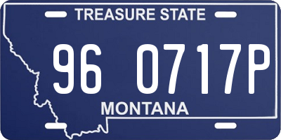 MT license plate 960717P