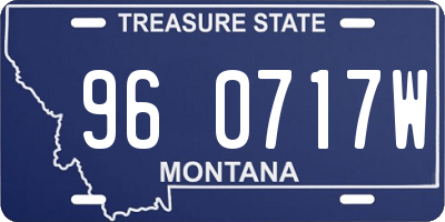 MT license plate 960717W