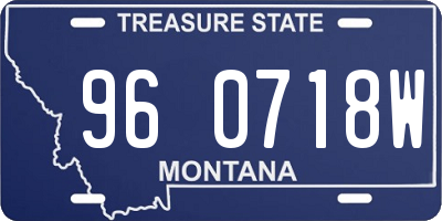 MT license plate 960718W