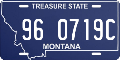 MT license plate 960719C