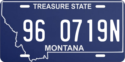 MT license plate 960719N
