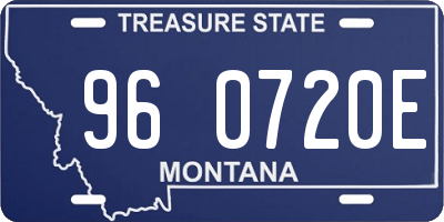 MT license plate 960720E