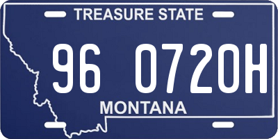MT license plate 960720H