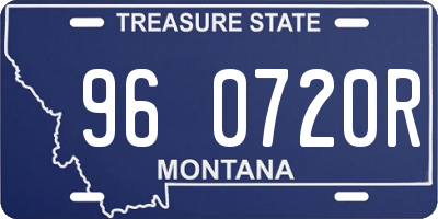 MT license plate 960720R