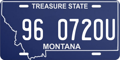 MT license plate 960720U