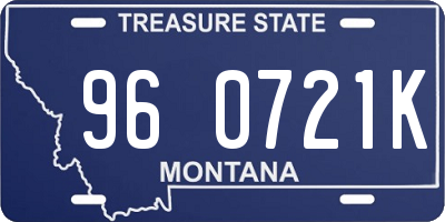 MT license plate 960721K