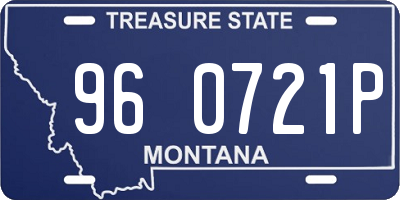 MT license plate 960721P
