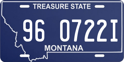MT license plate 960722I