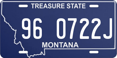MT license plate 960722J