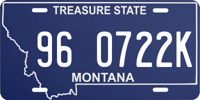 MT license plate 960722K