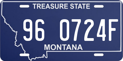 MT license plate 960724F