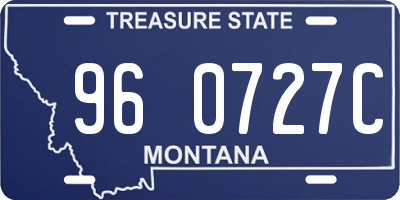 MT license plate 960727C