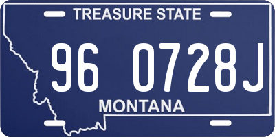 MT license plate 960728J
