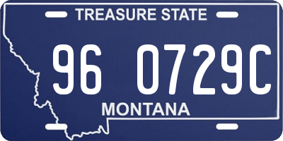 MT license plate 960729C