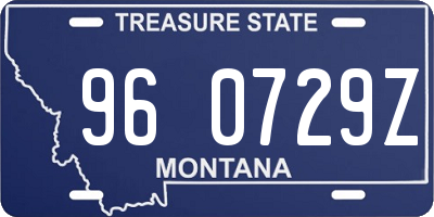 MT license plate 960729Z