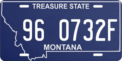 MT license plate 960732F