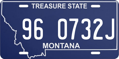 MT license plate 960732J