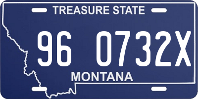 MT license plate 960732X